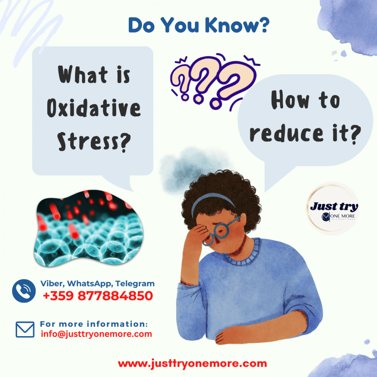 What is oxidative stress and How to reduce it? | Just try ONE MORE